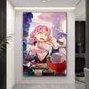 Anime Romance M-Mitsuri And O-Obanai Whitepaper Poster Waterproof Paper Sticker Coffee House Bar Aesthetic Art Wall Painting