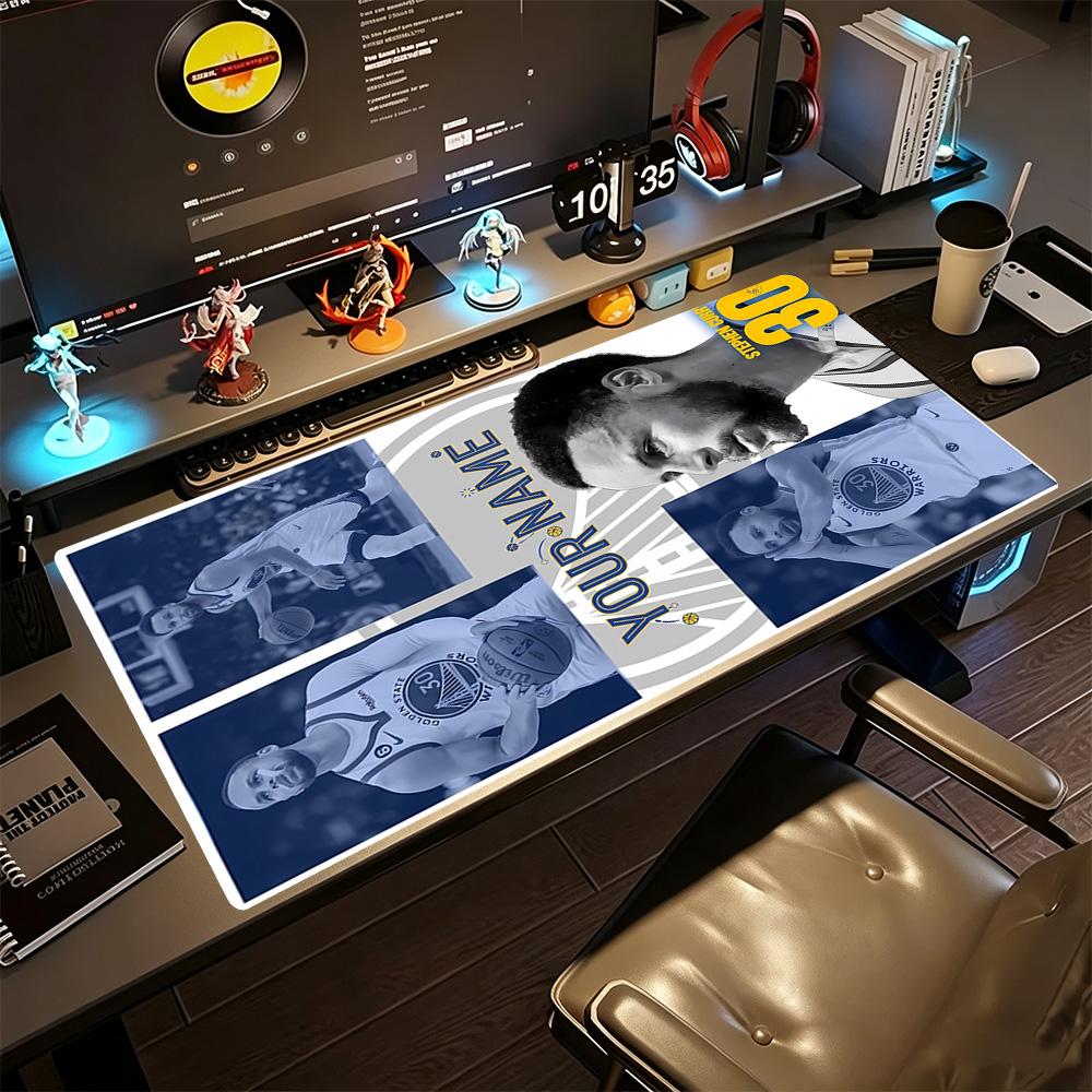 Golden State Inspiration Curry Personalized Text Mouse Pad Office Mouse Mats HD Print Desk Pad Non-Slip Rubber Bottom Office Desk Accessory