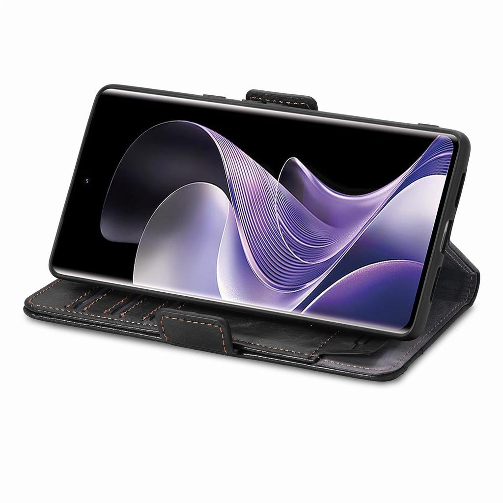 CASENEO For Xiaomi Redmi Note 14 Pro 5G/Poco X7 5G Phone Cases PU Leather Cover Stand with RFID Blocking Wallet