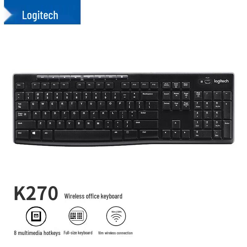 

Logitech K270 Wireless Full-Size Office Keyboard