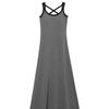 Black suspender dress women's summer new American Spice Girl long French coffee break skirt waist temperament suspender skirt