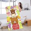 Cute Rilakkuma Bear Microfiber Printed Beach Towel Mountain Climbing Yoga Beach Swimming Running Absorbent Soft Towel