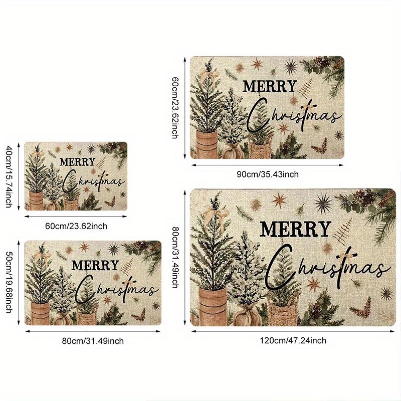 

Рождественский ковер Коврик из сосновых иголок Коврик для пола Придверный коврик Водонепроницаемый Приветственный коврик Ковер для спальни Ковер для гостиной Домашний декор 60X90CM (2X2.95FT