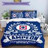 Cruz Azul Themed 3pcs Bedding Set Duvet Cover Closure Includes 1 Duvet Cover & 2 Pillowcases for All Seasons Bedroom Home Dorm Decor