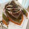 Spring & Autumn Silk Scarf: High-End Korean Style, Magnetic Buckle, Neck Protection, Versatile Temperament, Women's Square Scarf