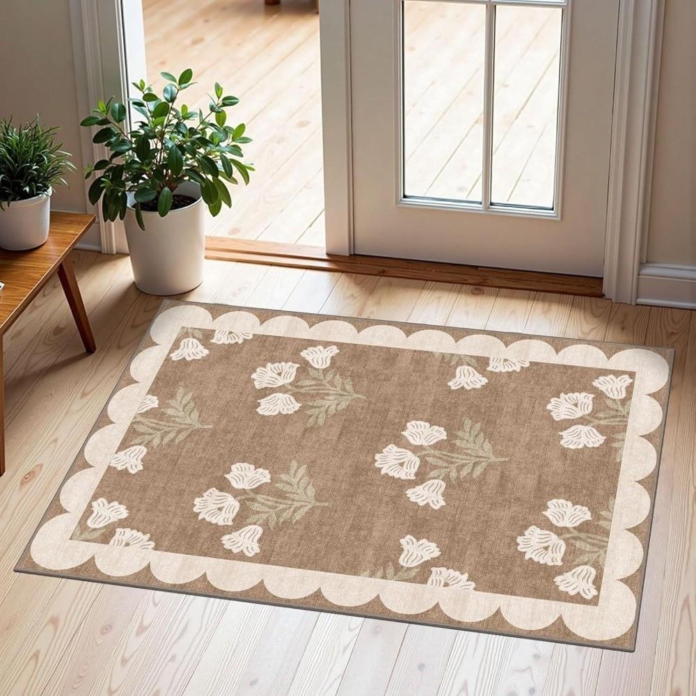 Soft Absorbent Mat Retro Bathroom Door Pad Wear-resistant Door Mats Bathroom Use