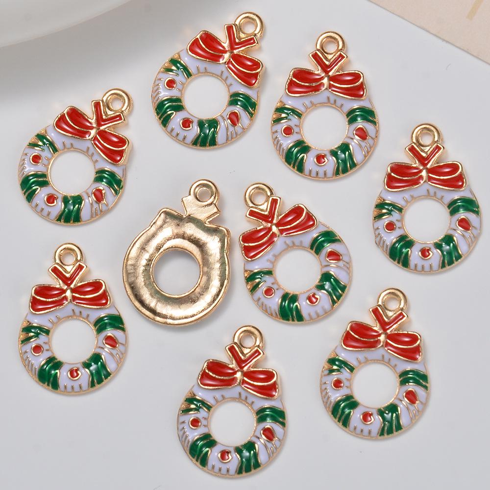 Christmas Drip Oil Charms: Santa & Tree Pendants for DIY Earrings