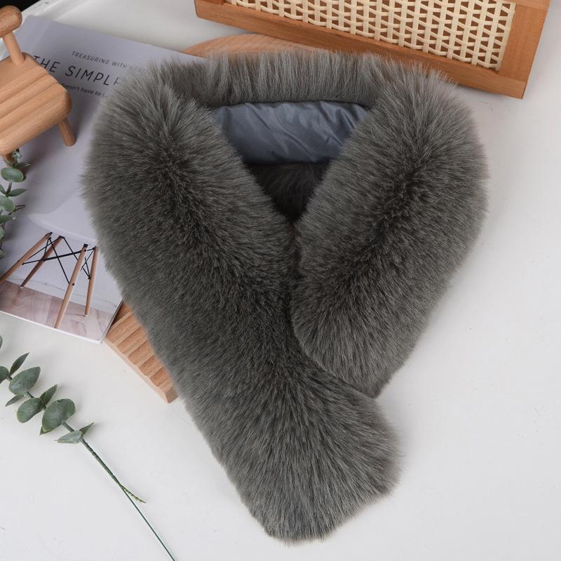 1PC Versatile Shawl Fashionable Multicolor Magnetic Suction Warm Scarf Gift Imitation Fox Fur Collar Plush