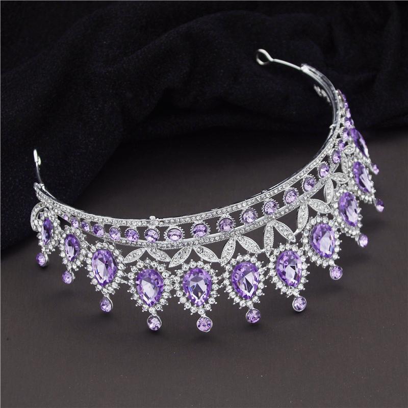 Baroque Wedding Crown Royal Queen Bridal Tiaras Hair Jewelry Pageant Party Birthday Head Accessories Girls Bride Headdress