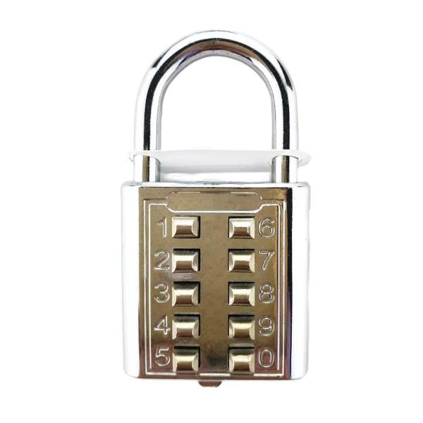 Outdoor Travel Security Lock Zinc Alloy 10 Button Blind Push Button 10 Button combination lock Combination Padlock