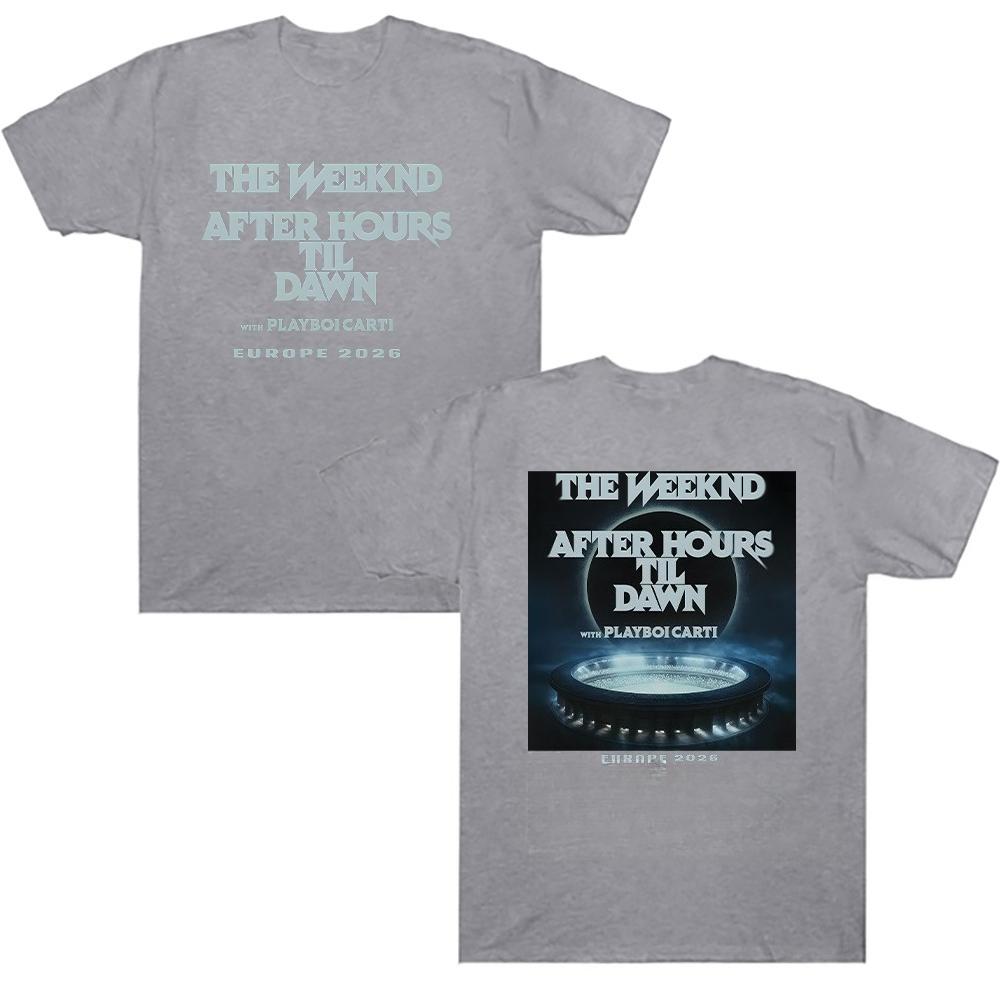 2026 SpringSummer The Weeknd After Hours Til Dawn European Pattern Womens and Mens HipHop Fashion Style TShirt