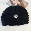 Winter Warm Hijab Caps Soft Turban Cap Fashion Knitted Hats  for Women
