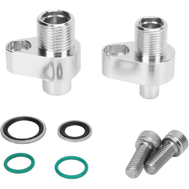 Aramox LS AC Compressor Adapter Fittings, 8AN 10AN A/C Quick Connector Fittings, 451-1105 451-1106 440-822 440-823 Fit for 10S17F F Compressors
