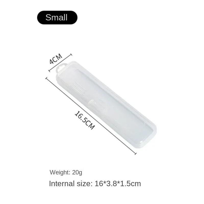 1PC Portable Makeup Brush Organizer Eyebrow Pencil Tableware Chopsticks Transparent With Cover Storage Box Kitchen Accessories
