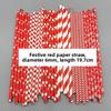 Festive Red Paper Drinking Straws Biodegradable For Party Decor And Desserts