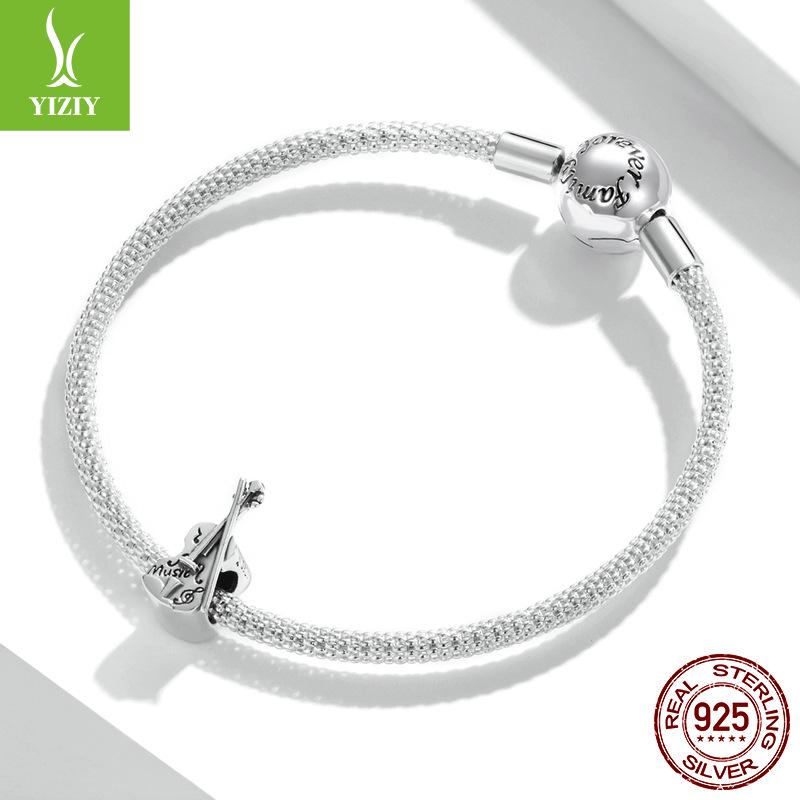 Elegant French Vintage Ziyun Violin Charm Bead In 925 Silver - SCC2077