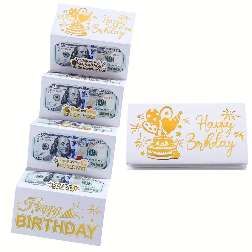 A Surprise Birthday Gift Box with Cash Envelope, Featuring 6 Slots - Festive Wallet Suitable for Any Birthday Celebration, Cash Gift Display