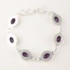 Amethyst Gemstone 925 Sterling Silver Gift Jewelry Handmade Women Bracelet 8.5" RB-2-6