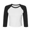 Bella + Canvas Dame/Damer Raglan 3/4 Erme Kort T-skjorte