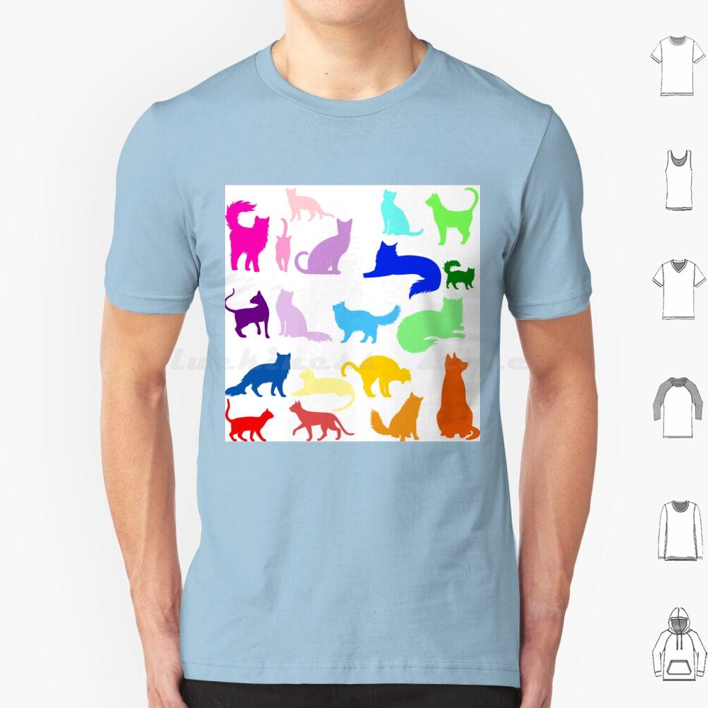 Pride Kitties T Shirt 6xl Cotton Cool Tee Cats Kitties Rainbow Colorful Wallpaper Pride Animals Pride Cats S