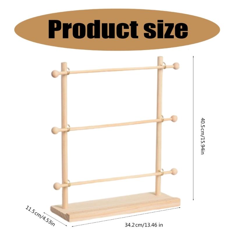 3 Tiers Ribbon Holder Crochet Yarn Holder Ribbon Storage Organizers Rack Yarn Dispenser Knitting Supplies for Craft