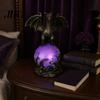 Resin Fantasy Sculpture Dragon Statue with Ball, Dark Style Figurine, USB Powered Desktop Unique Home Lighting Lamp Ornaments, Gift for Men