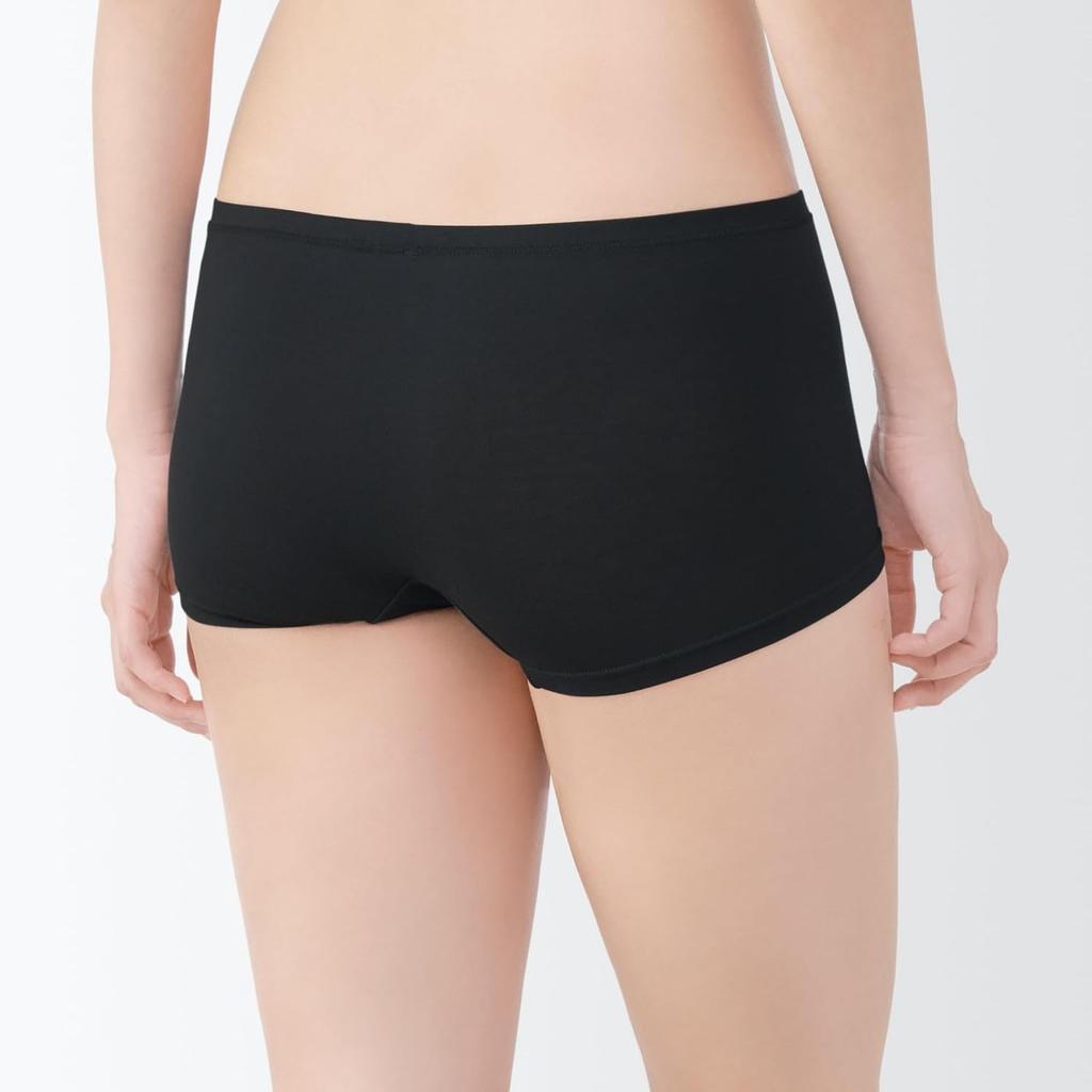 MUJI Smooth Boxer Size M Women's Shorts, FCE27A6S, Black,