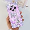 For XIaomi Redmi 14C / Poco C75 Back Cover Butterfly Rose Flower Luxury Girly Phone Case On Redmi 4C Clear Soft TPU Clear Capa