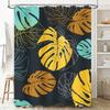 Tropical Palm Leaves Shower Curtain Monstera Leaf Print Bath Fabric Decor Waterproof Home Supplies Modern Artistic Bathroom Deco
