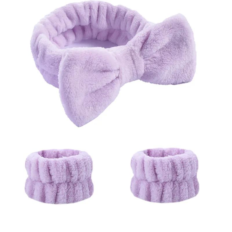 Korallfleece Weiches Waschband Überkreuzter Knoten Stirnband Elastisches Haarband für Damen Mädchen Gesicht waschen Turban Kopfbedeckung Haaraccessoires