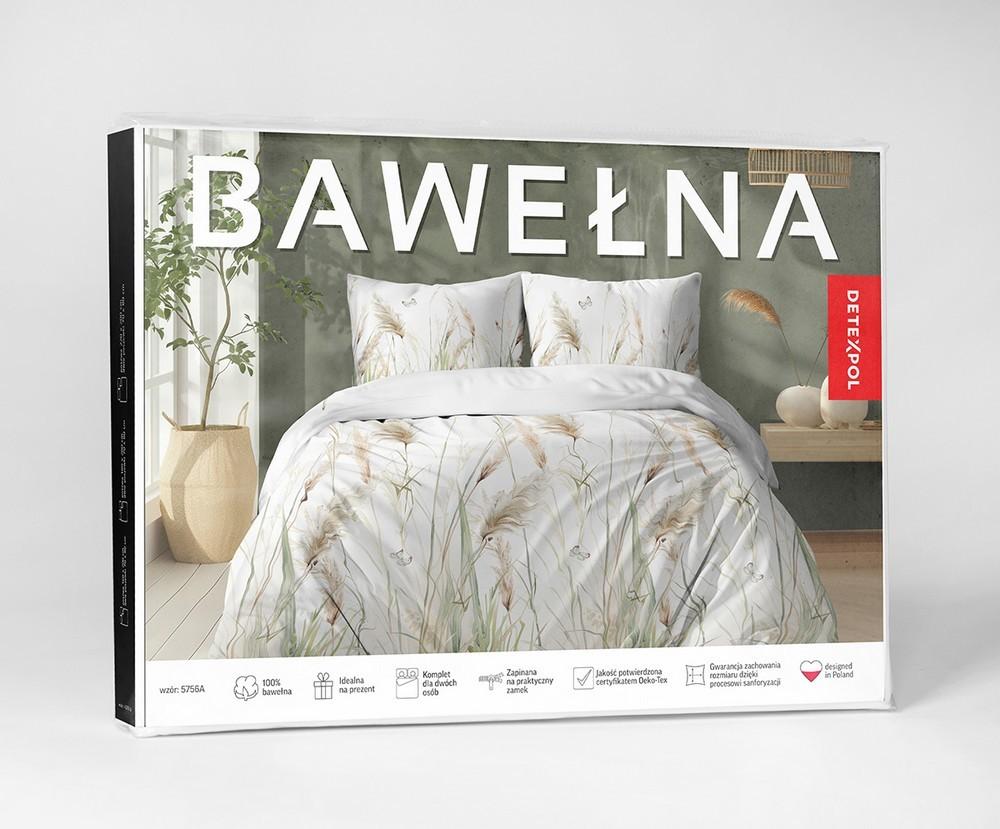 Pościel Bawełniana 160X200Cm Trawy Zielone