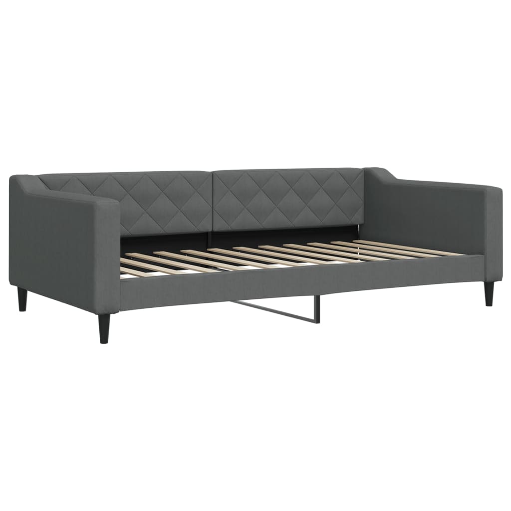 Vidaxl Sofa Rozsuwana Z Materacami, Ciemnoszara, 100X200 Cm, Tkanina