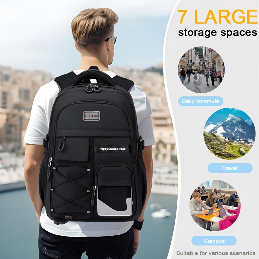 Stylish Unisex Backpack Large Capacity School Travel Bag with Adjustable Straps & Multiple Compartments Waterproof