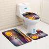 Christmas Bathroom Floor Mat Toilet Three-Piece Set