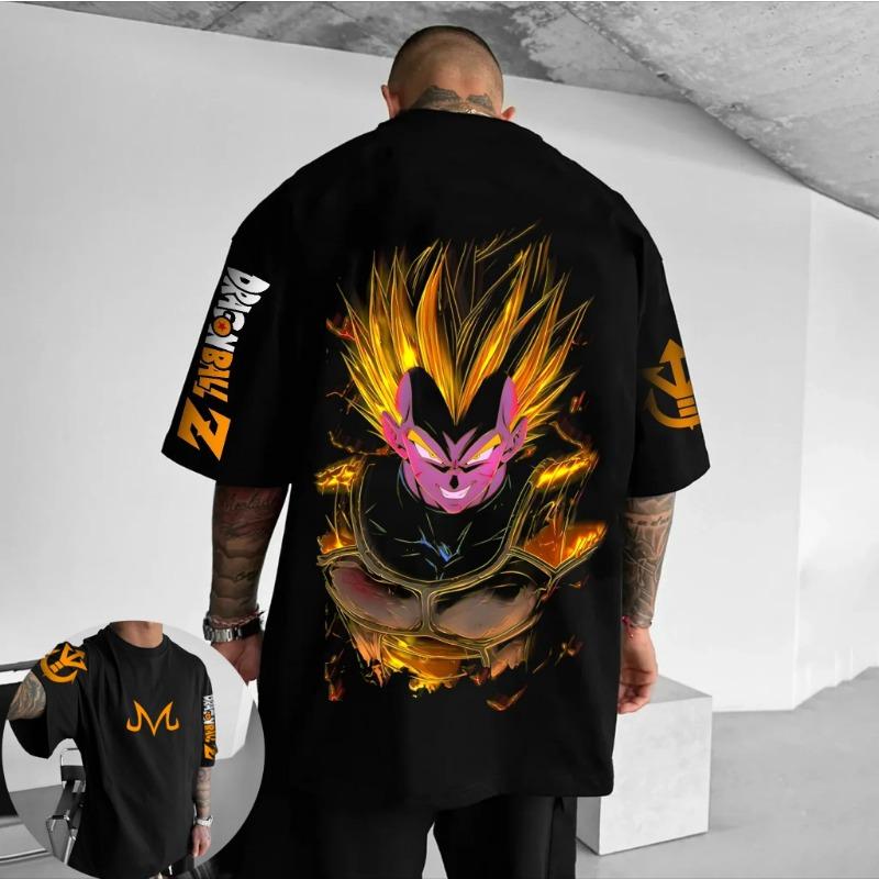 Haijian02 Dragon Ball Animatie Perifere Print T-shirt Zomer Heren Harajuku Los Casual Straat Trend Korte Mouw Ouder-kind Top XS
