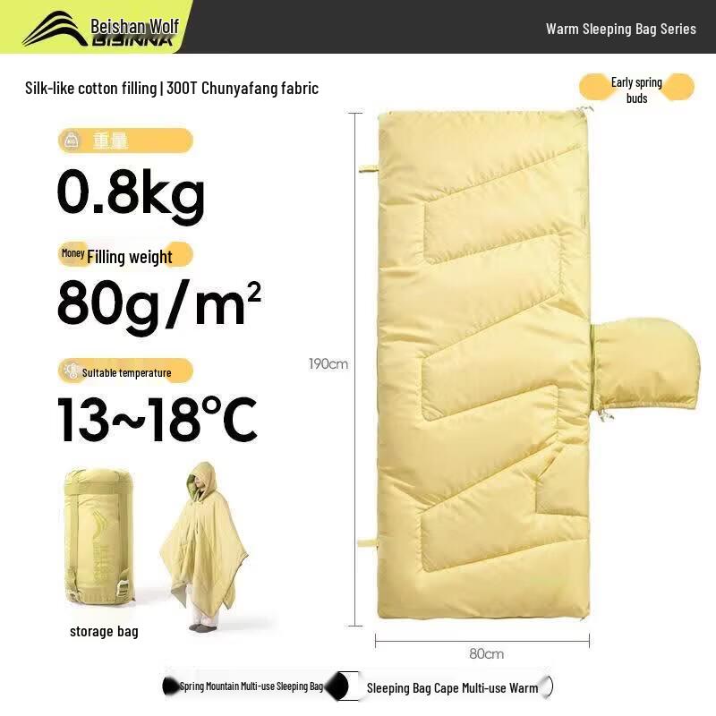 Beishanlang Wearable Camping Blanket & Sleeping Bag Liner