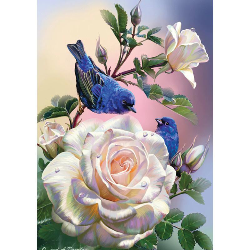 5D DIY Diamond Painting Pretty Flowers Diamond Embroidery Cross Stitch Kit Full Rhinestone Mosaic Home Decor