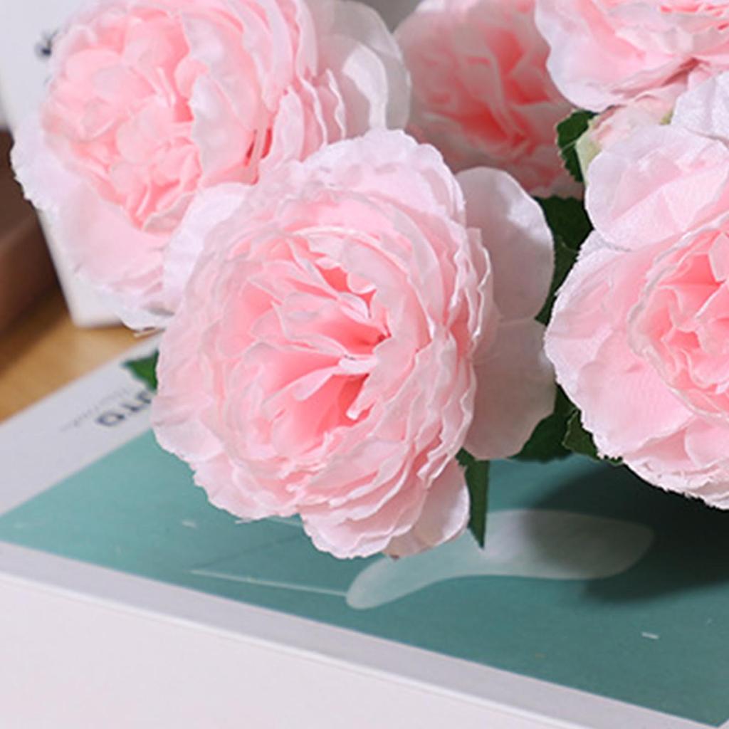 Simulated 3 Headed Peony Decoration Realistic Artificial Peony Branch for Wedding