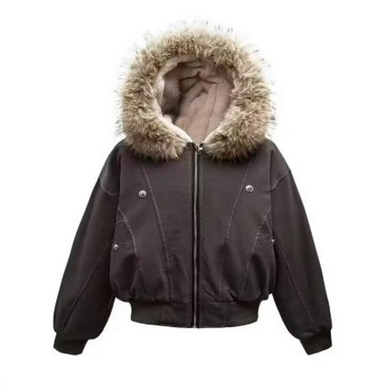 Koreanische Herren-Herbst/Winter-Jacke 2025 aus schwerer amerikanischer gewaschener Baumwolle mit Samtverdickung