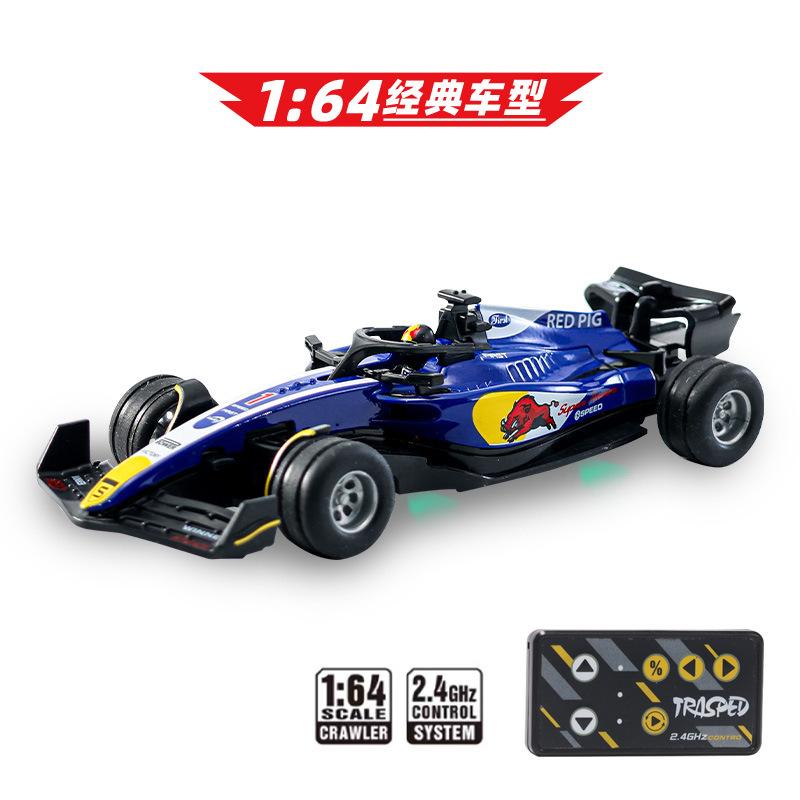 1: 64 Mini Alloy Rc Formula Racing Adjustable Speed Led Light Children'S Portable Toy Indoor And Outdoor Remote Control Toy