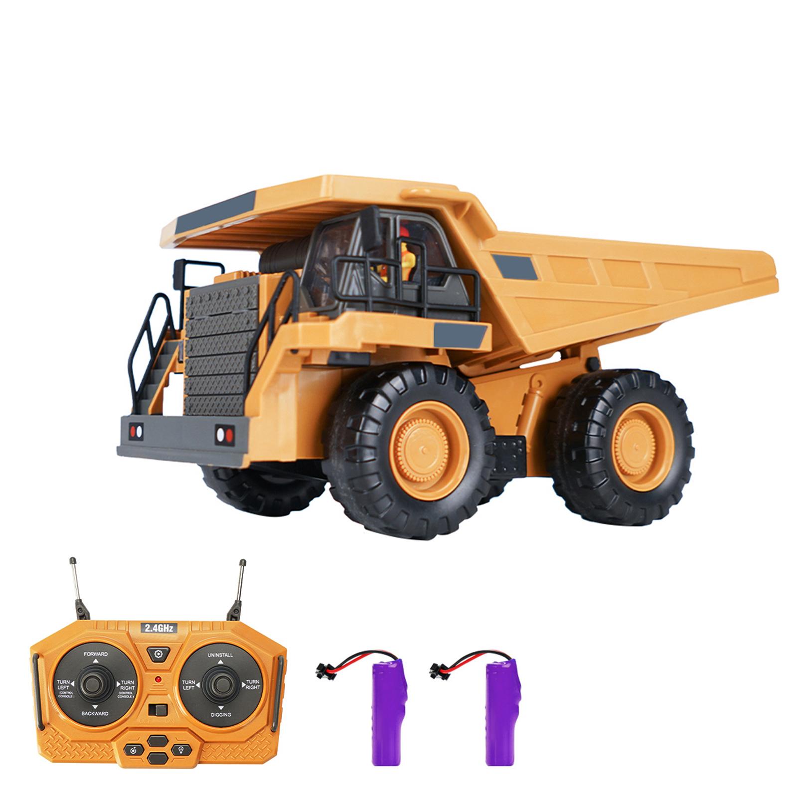 

RC Excavator 1/20 2.4GHz 11CH RC Будівельна вантажівка Інженерні транспортні засоби Розвиваючі іграшки для дітей RC Dump Truck коричневий