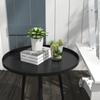 Outdoor side table. Garden table. Round patio table. Steel. 40 x 50 cm (diameter x height). Black