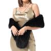 Long Plush Neck Warmer Solid Color Fluffy Long Scarf Fashion Imitation Mink Fur Scarf  Winter