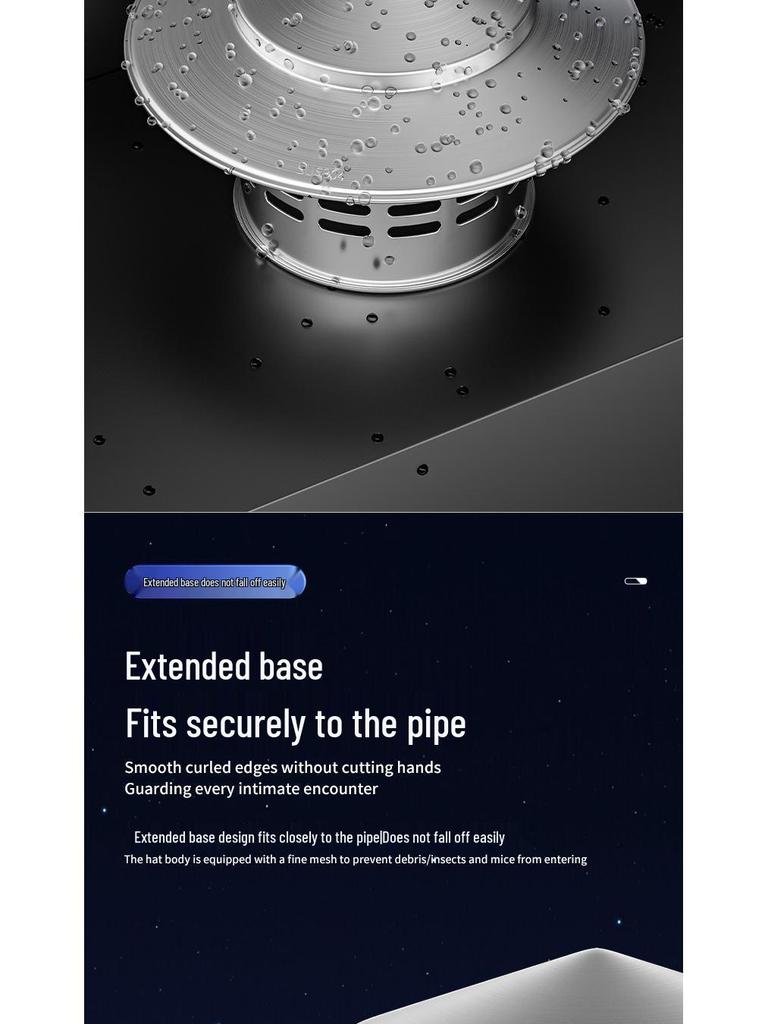 Breathable Umbrella-Style Stainless Steel Chimney Cap for Roof and Terrace Ventilation