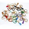 Natural stone keychain, bag pendant, bohemian style, creative decoration, heart-shaped jewelry