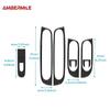 AMBERMILE for Mini Cooper S F65 2024 2025 Car Door Window Lift Switch Frame Interior Soft Carbon Fiber Sticker Panel LHD RHD pwaxk99