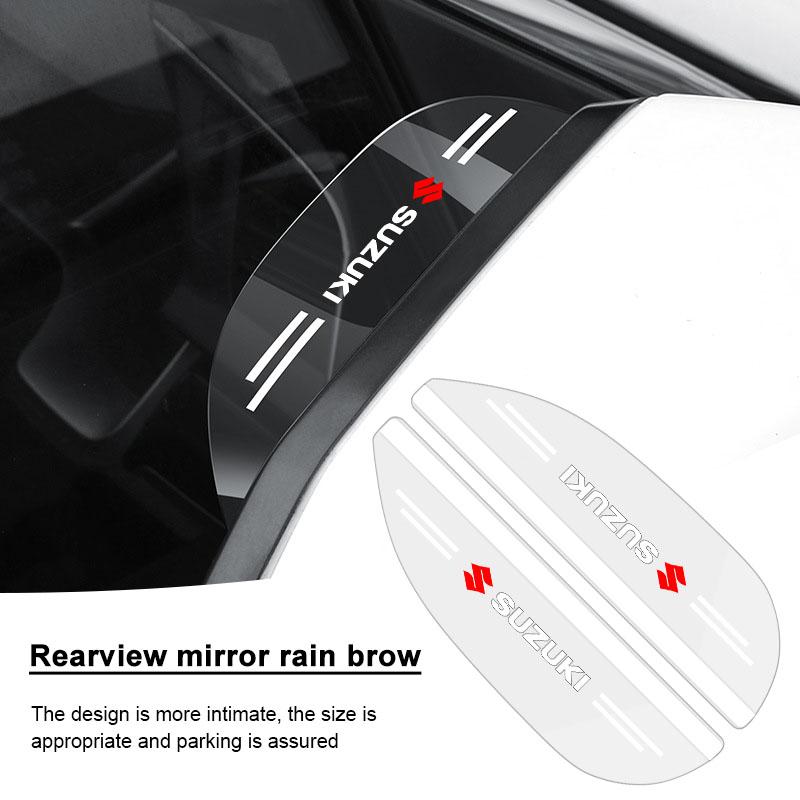 2pcs Car Side Rearview Mirror Guard Cover Rain Eyebrow Covers Stickers for Suzuki Jimny Samurai S-Cross SX4 GW250 Swift XL-7 ALTO IGNIS Accessories