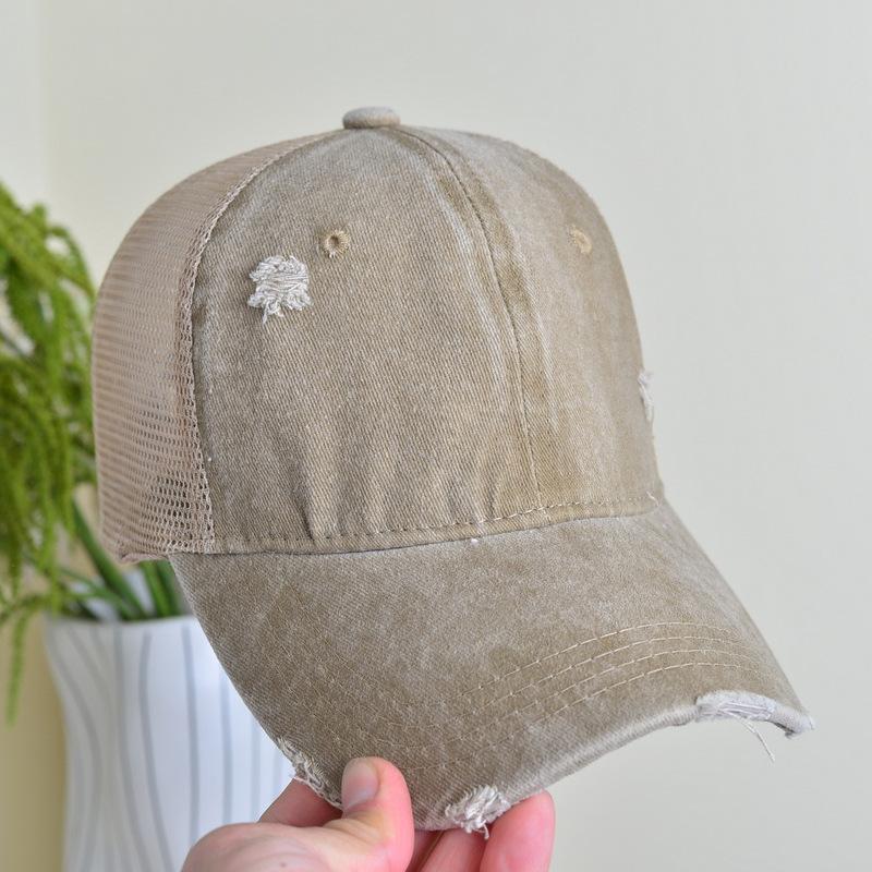 Neue Unisex Retro Uni Baseballkappen Gebrochener Stil Atmungsaktiv Sonnenschutz Lässig Trucker Caps Vielseitig Einfach Mode Netz