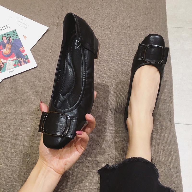 Spring Autumn Women High Heels Single Shoes Elegant Ladies Brand Heeled Shoes Soft Low Heels 3.5cm Plus Size 42