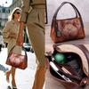 New Chinese Style Women's Bag European and American Retro Embossed Hand-painted Portable Messenger Vegetable Blue Bag